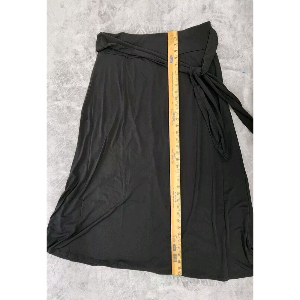 Avon Studio 1886 Black Liquid Knit Maxi Skirt Size Large - Picture 7 of 9